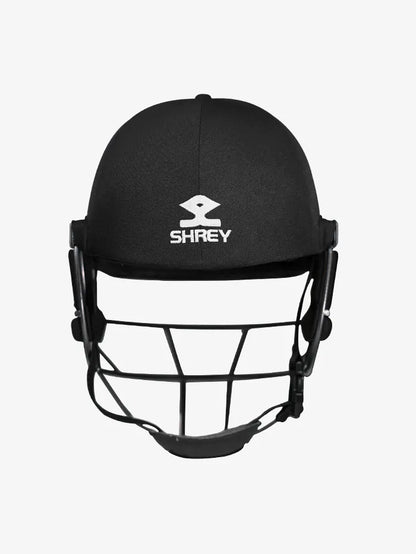 Black Shrey Cricket Helmet Elite Pro Titanium by Cric Studio Canada featuring a sleek design and adjustable chin guard.