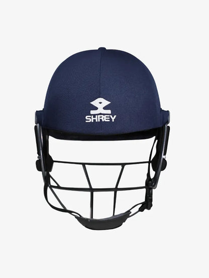 Crrey Cricket Helmet Elite Pro Titanium in navy with face guard and ventilation, designed for safety and performance by Cric Studio Canada.