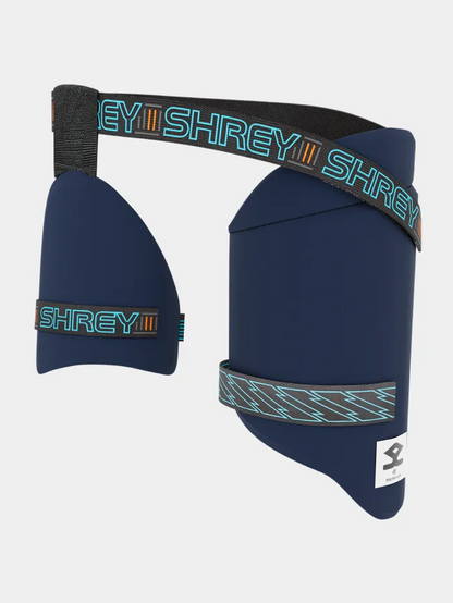Navy Shrey Meta VR cricket thigh guard by Cric Studio Canada, padded protective gear for cricket players.