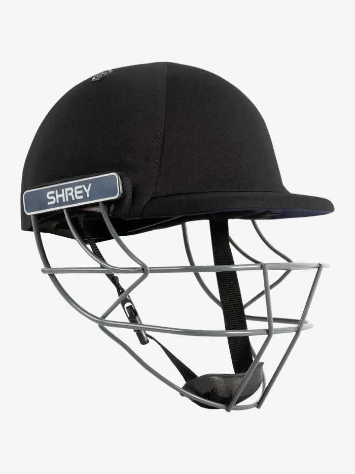 Black Shrey Performance Steel helmet by Cric Studio Canada with a sturdy steel construction and a sleek design.