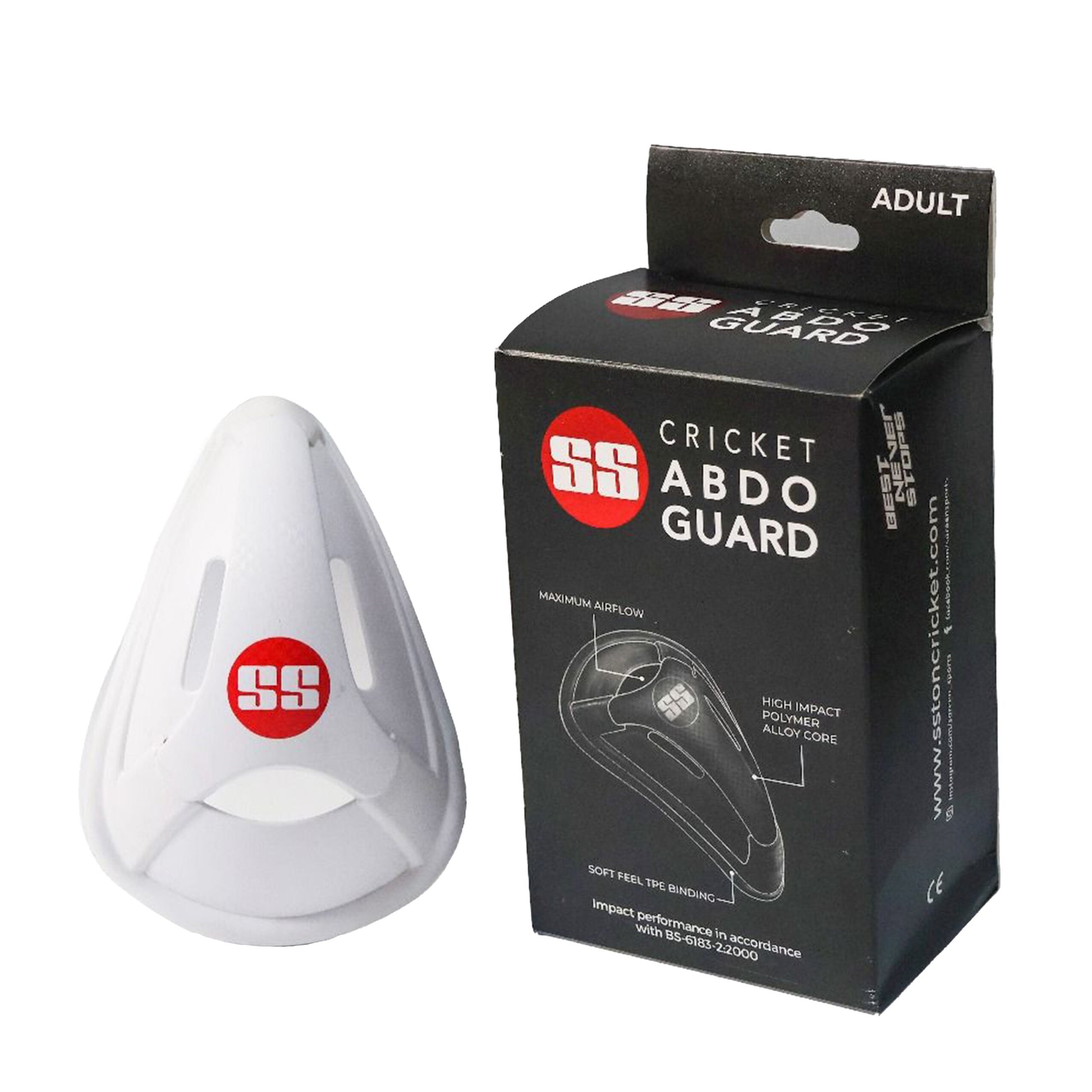 Cric Studio Canada SS Players Abdo Guard, protective sports abdo guard for cricket, showing padded design and adjustable straps