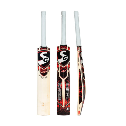 Cricket bat Sierra 150 EW by Cric Studio Canada with a light wooden finish and ergonomic handle for improved grip and playability.