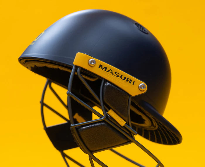 Cric Studio Canada Masuri Helmet T Line Plus Titanium in navy with matte finish, lightweight helmet with adjustable straps and ventilation.