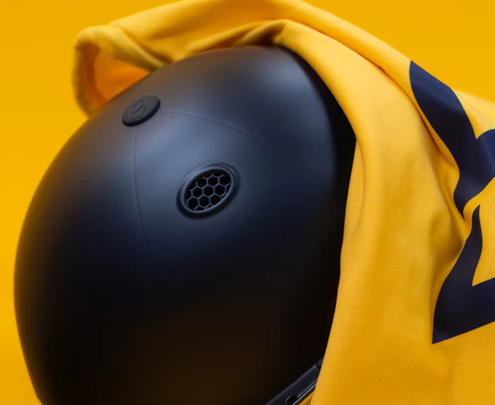 Cric Studio Canada Masuri Helmet T Line Plus Titanium in navy with matte finish, featuring adjustable straps and ventilation.
