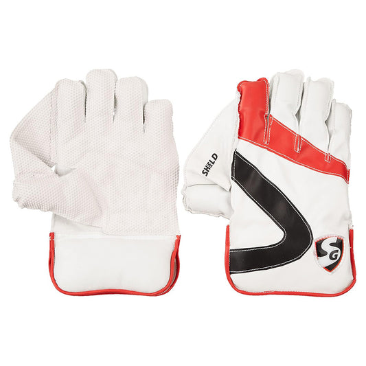 Cric Studio Canada SG Shield wicketkeeping gloves with padded palms and finger protection, designed for cricket wicketkeepers.