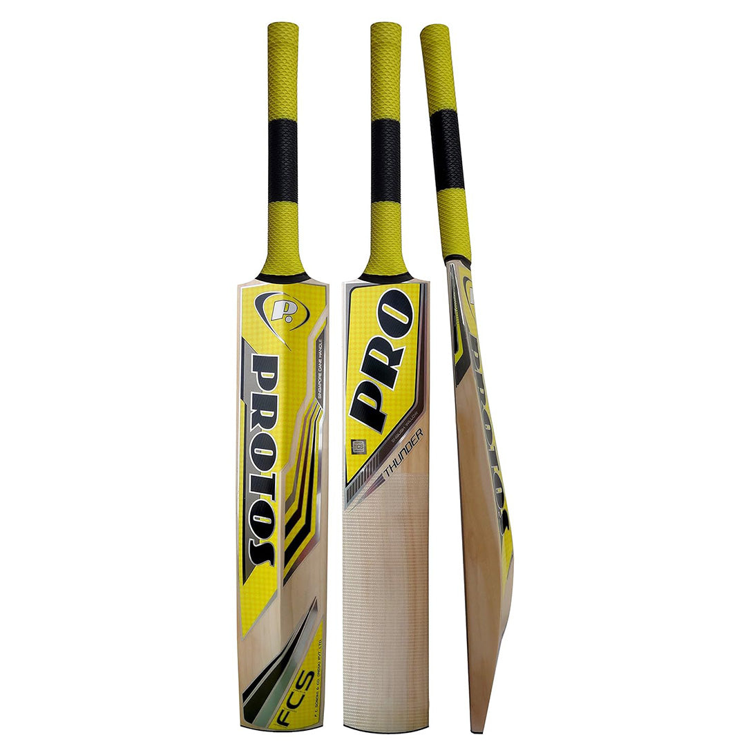 Cric Studio Canada Protos Thunder Size 6 cricket bat showing the wooden blade and grip for cricket playing.