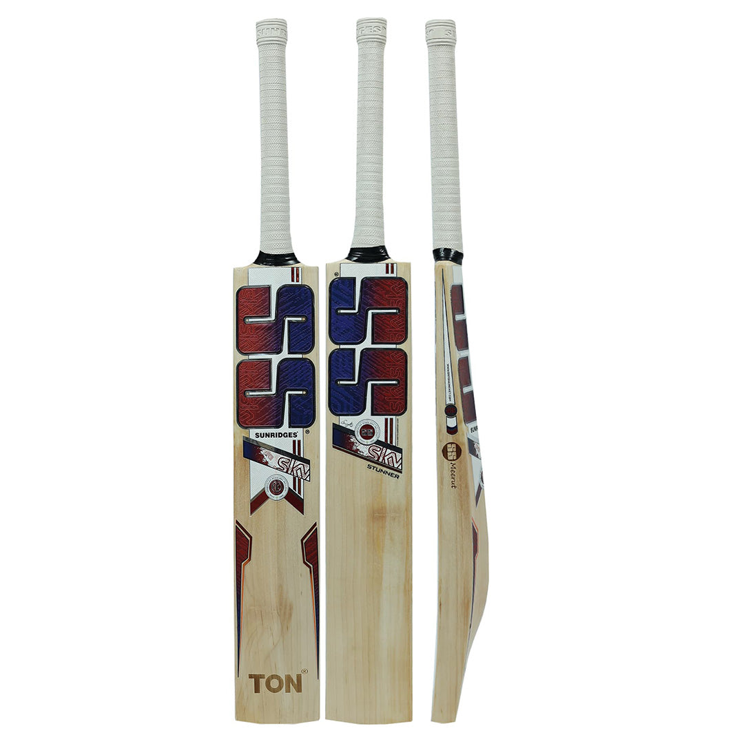 Cric Studio Canada SS Sky Stunner cricket bat with a wooden blade and handle, designed for cricket batting performance.