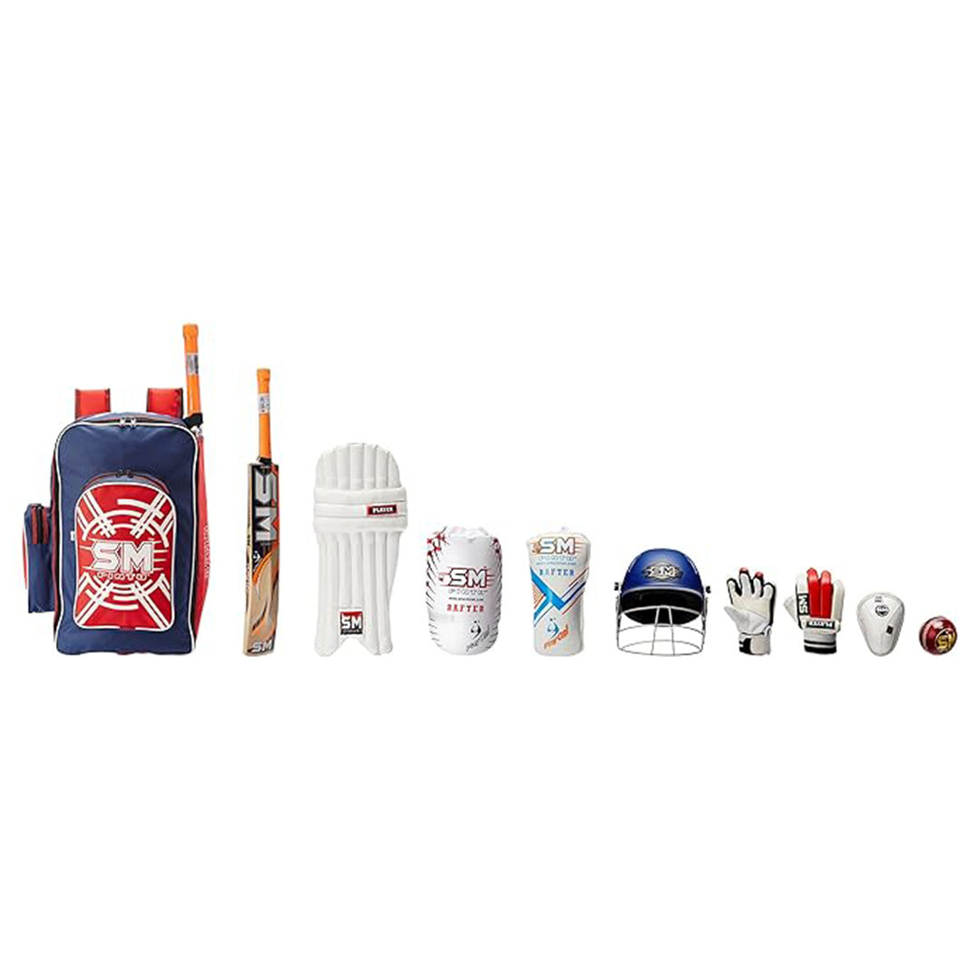 Cric Studio Canada SM Junior Full Kit cricket kitbag with compartments and carrying straps for young players.