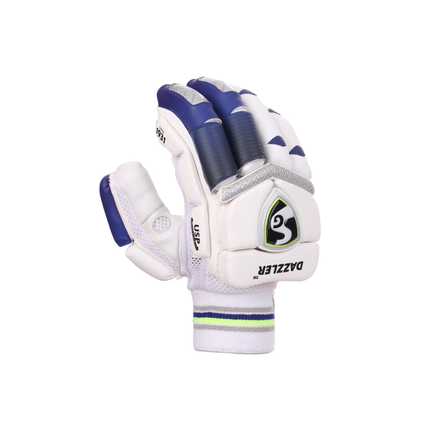 Cric Studio Canada SG Dazzler batting gloves with padded palms and vibrant design for cricket batting protection and grip.