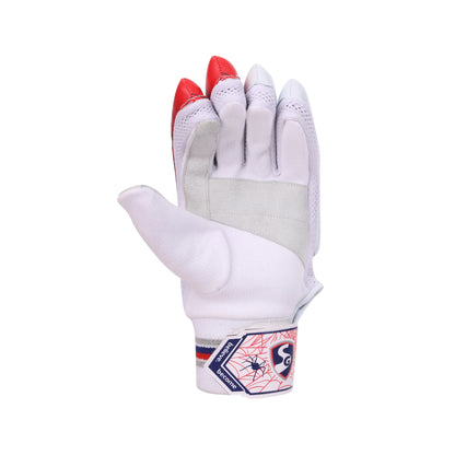 Cric Studio Canada SG RP Club Batting Gloves showing padded palms and adjustable wrist straps for cricket batting protection