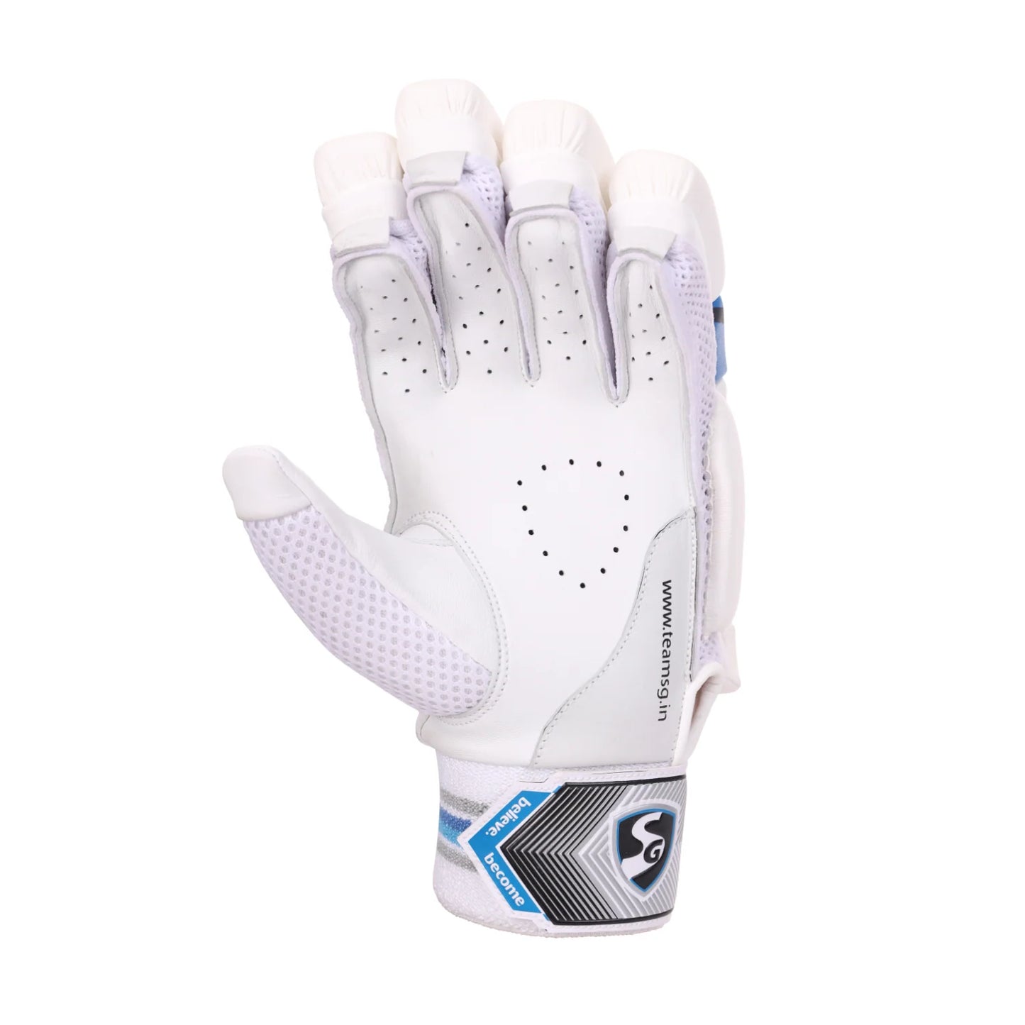 Cric Studio Canada G Maxilite Ultimate batting gloves with padded palms and adjustable wrist straps for cricket players.