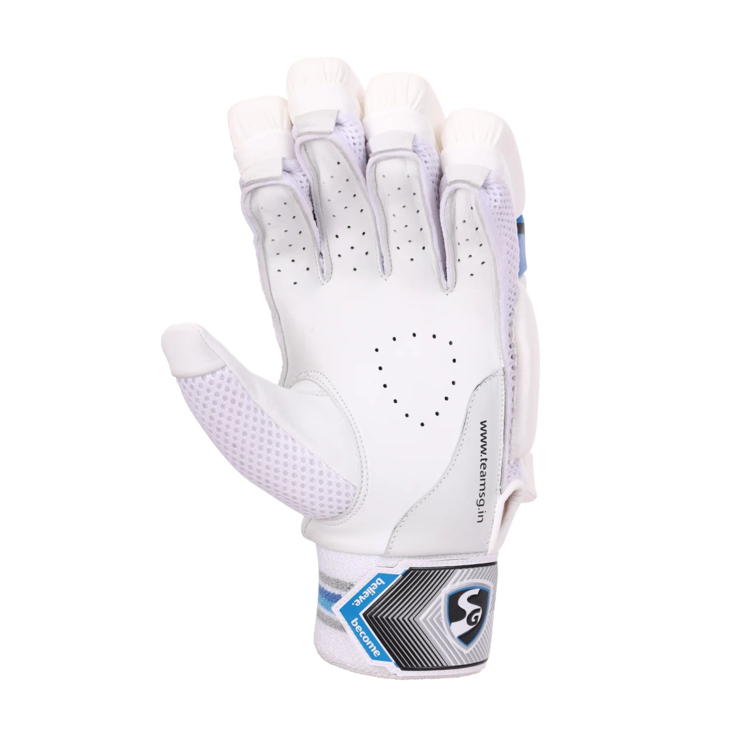 Cric Studio Canada G Maxilite Ultimate batting gloves with padded palms and adjustable wrist straps for cricket players.