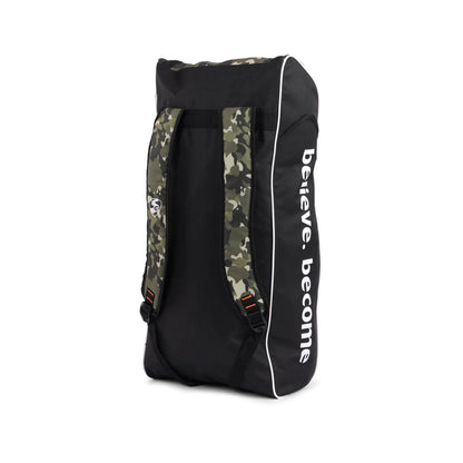 Cric Studio Canada SG Blaze Duffle Kitbag showing black fabric with shoulder strap and zippered compartments