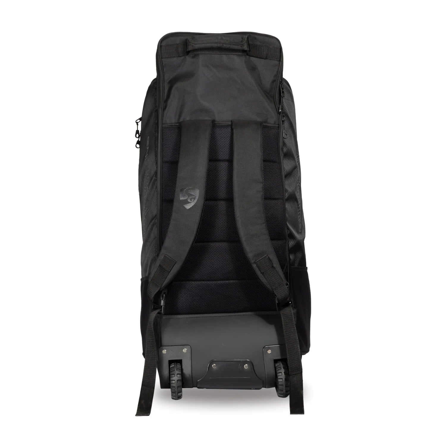 Cric Studio Canada SG KLR Wheelie Duffle Cricket Kit Bag with wheels and shoulder strap, black and red sports kit storage for cricket gear.