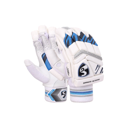 Cric Studio Canada G Maxilite Ultimate batting gloves with padded palms and adjustable wrist straps, designed for cricket players.