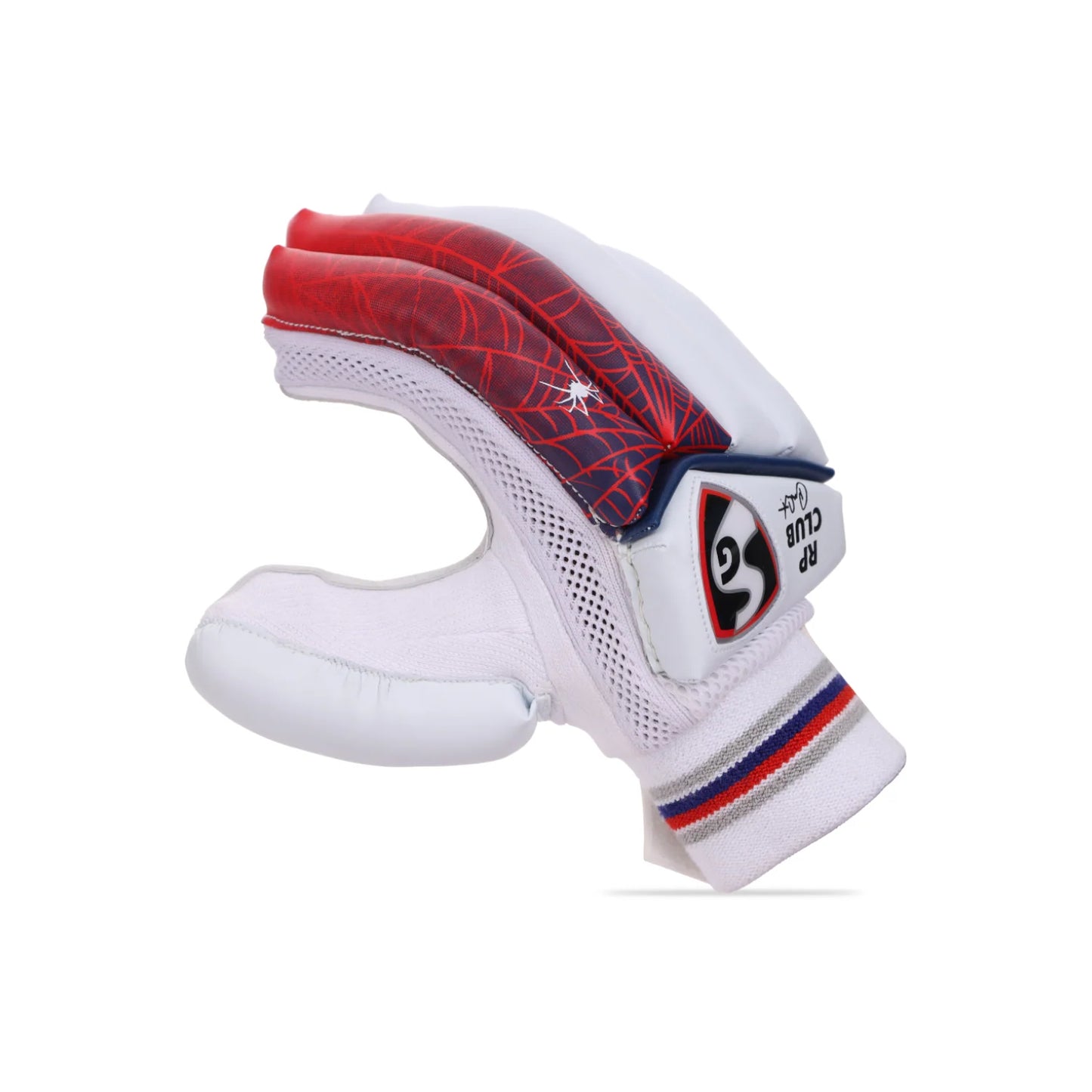 Cric Studio Canada SG RP Club Batting Gloves, black and red cricket batting gloves with padded palms and adjustable wrist straps.
