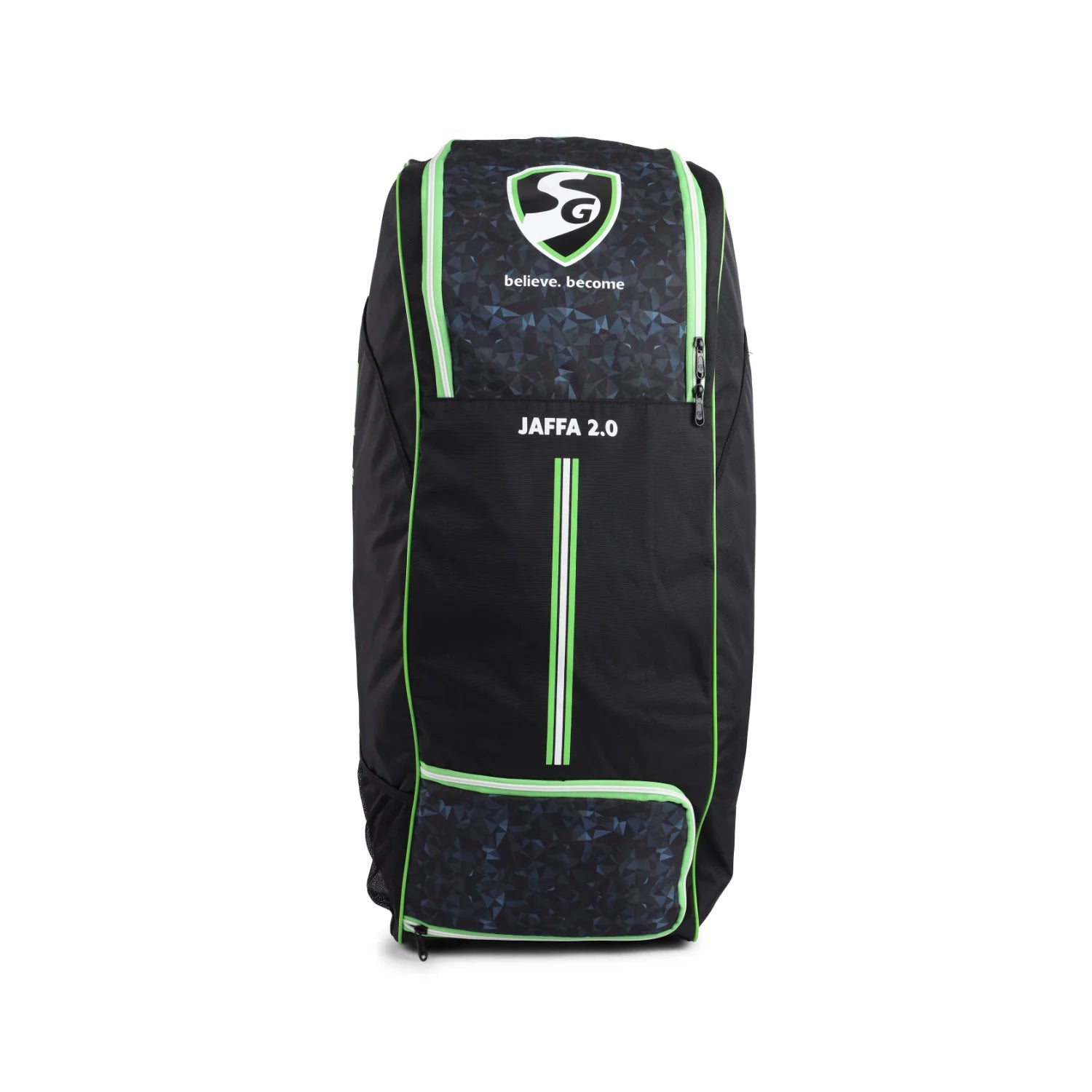 Cric Studio Canada SG Jaffa Duffle Wheelie 2.0 kitbag with padded straps, large main compartment, and durable wheels for travel.