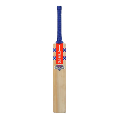 Cricket bat GN GN5 Supra EW by Cric Studio Canada, showing the wooden surface with grip handle and brand logo.