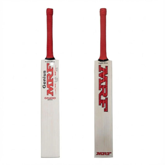 Cric Studio Canada MRF Grand Test Edition English Willow Cricket Bat with a light-colored wooden blade and grip handle