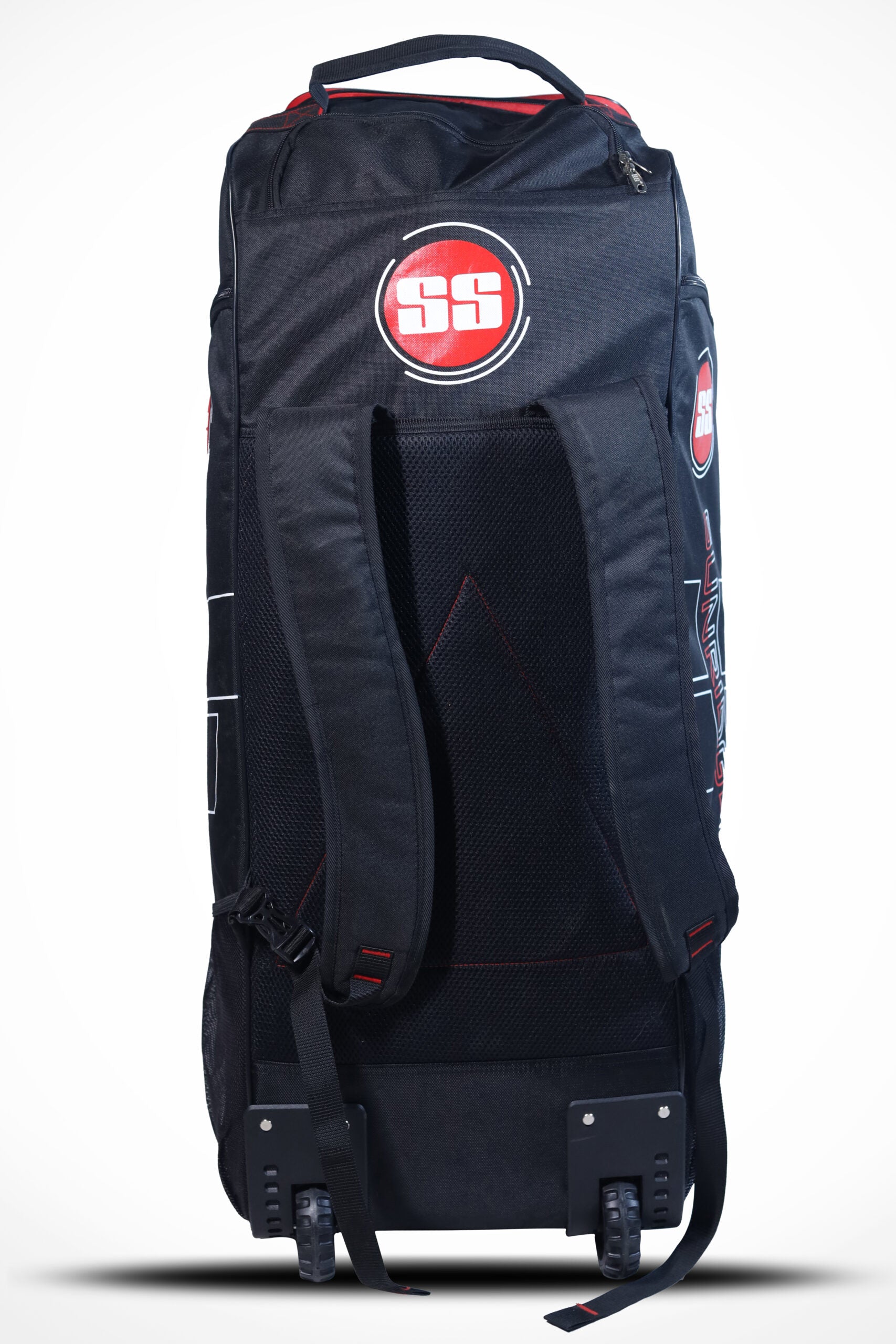 Cric Studio Canada SS Kit Bag Ultimate, a cricket kitbag, shown from the back with multiple compartments and durable design.