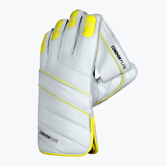 DSC Condor Flite wicket keeping gloves by Cric Studio Canada, padded cricket gloves with finger protection and adjustable wrist strap.
