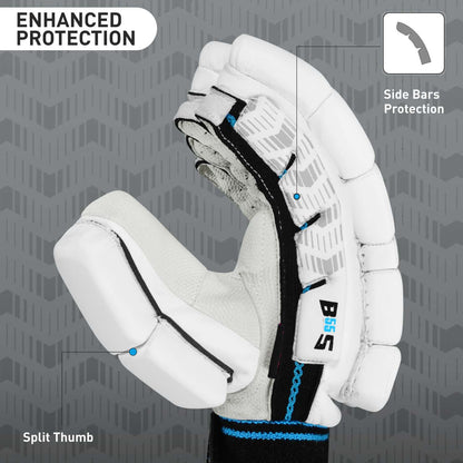 Cric Studio Canada GM Diamond Original L.E Batting Gloves with padded palms and adjustable wrist straps for cricket batting.