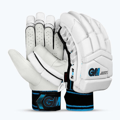 Cric Studio Canada GM Diamond Original L.E batting gloves with white and black design, padded palms, and adjustable wrist straps.