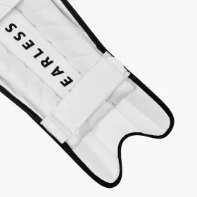 Black Cric Studio Canada Flex Lite Moulded Batting Leg Guard with protective padding and adjustable straps for cricket players.