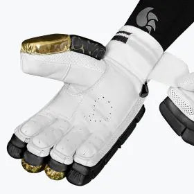 Black DSC Strike 20/20 Batting Gloves by Cric Studio Canada, showing the padded, breathable cricket gloves with grip palms.