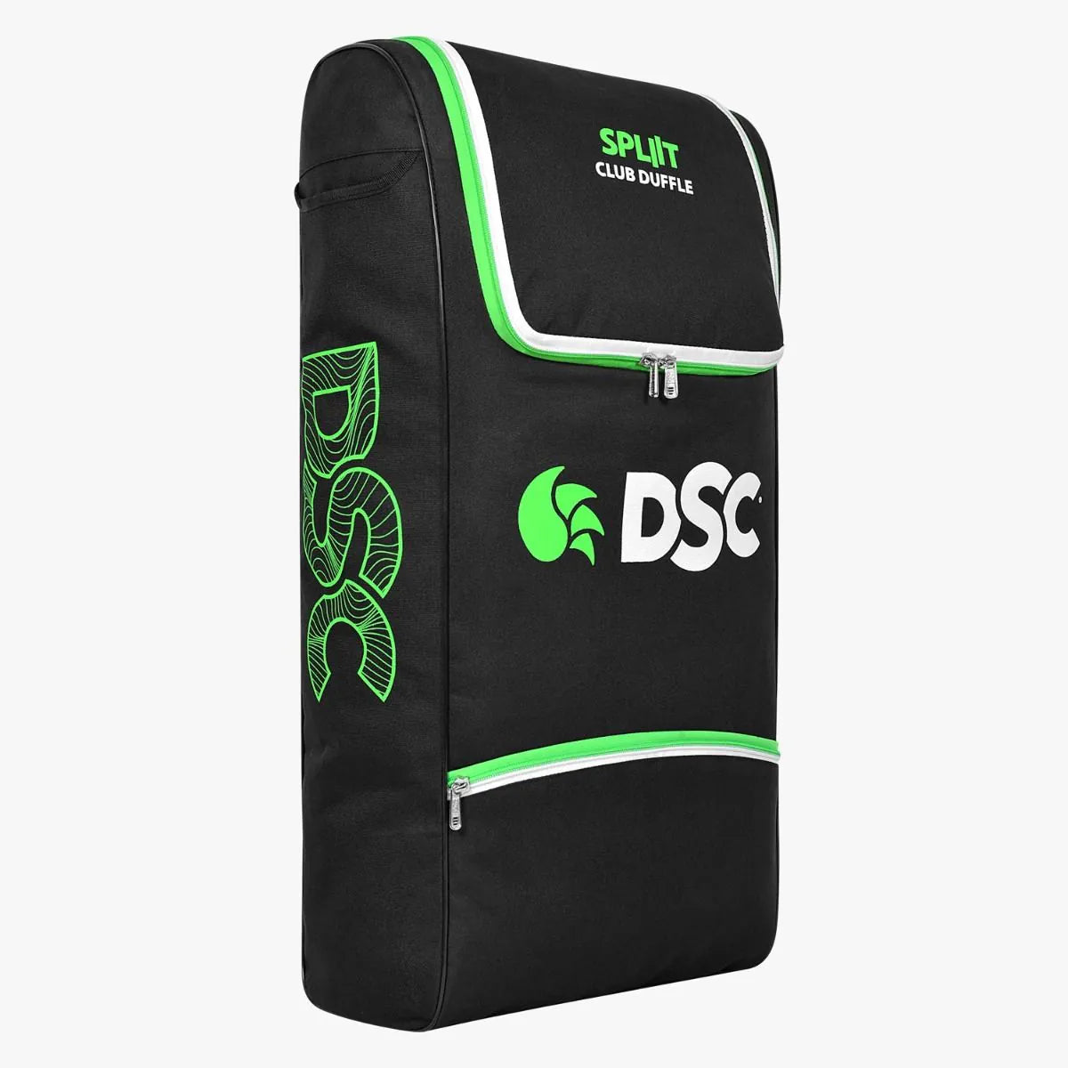 Cric Studio Canada DSC Split Club Duffle Kitbag showing black and grey fabric with sturdy handles and spacious main compartment