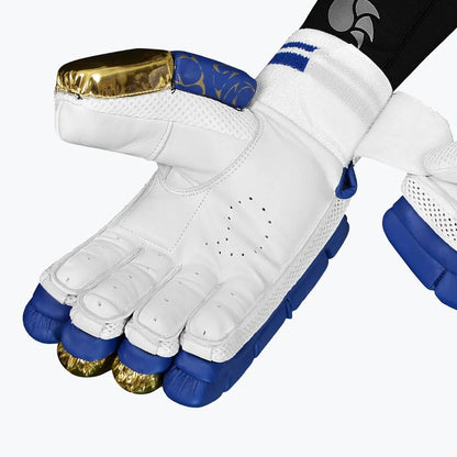 Black DSC Strike 20/20 Batting Gloves by Cric Studio Canada, showing padded finger protection and breathable fabric.