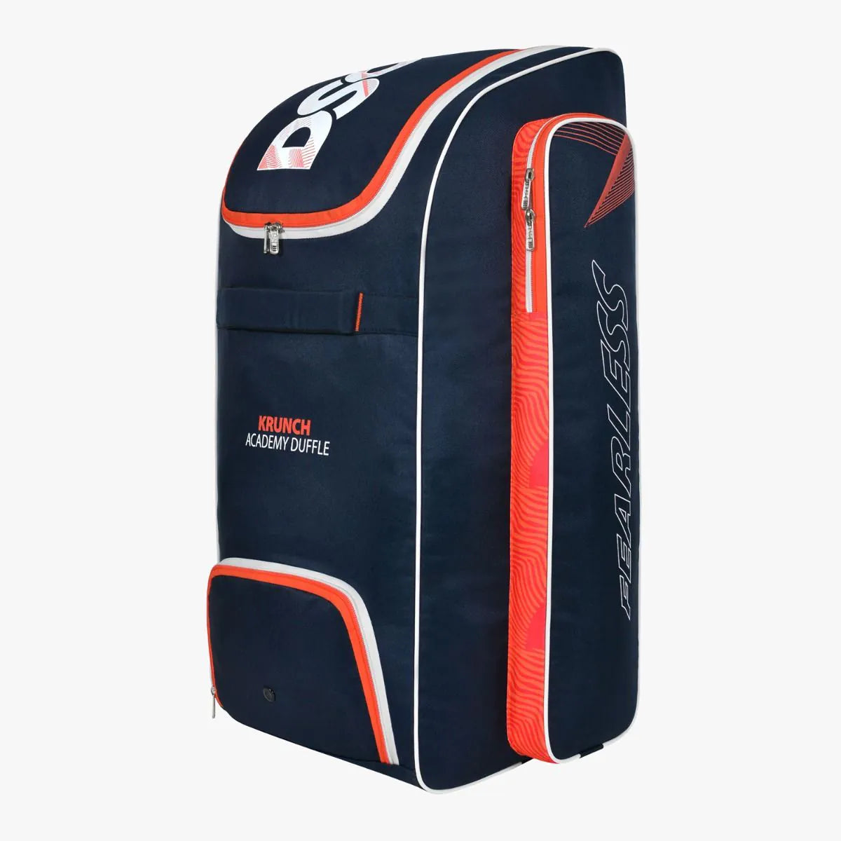 Cric Studio Canada DSC Krunch Academy Duffle Kitbag showing a spacious black sports bag with handles and shoulder strap.