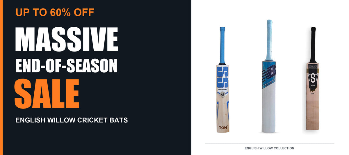 Up to 60% off English Willow cricket bats in the massive end-of-season sale