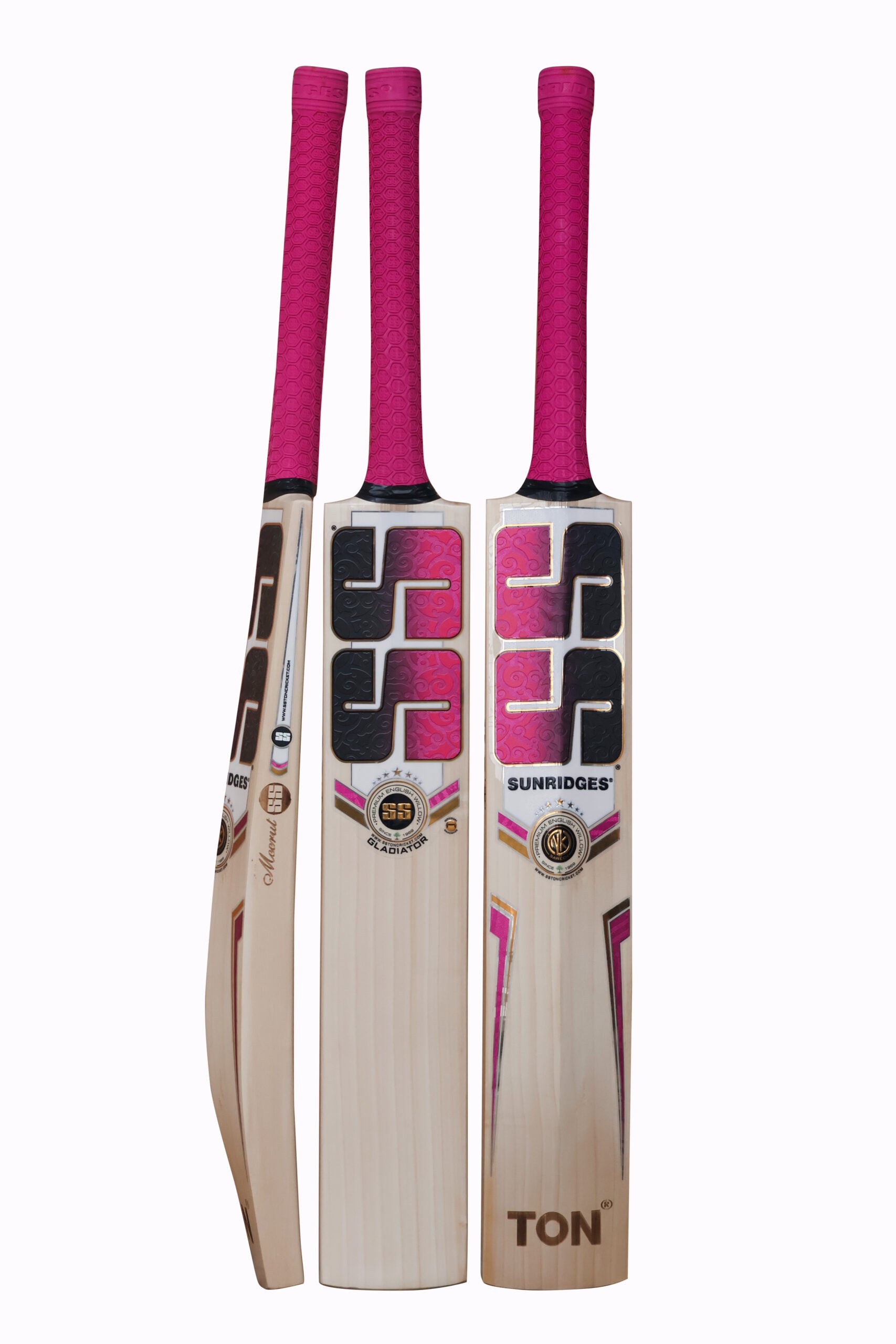 Cric Studio Canada SS Gladiator English Willow Cricket Bat with a polished wooden finish and traditional handle design.