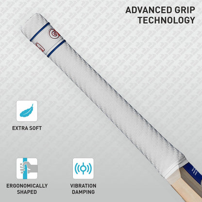 Cric Studio Canada GM 444 Mana English Willow Cricket Bat displayed with a wooden handle and smooth blade surface.