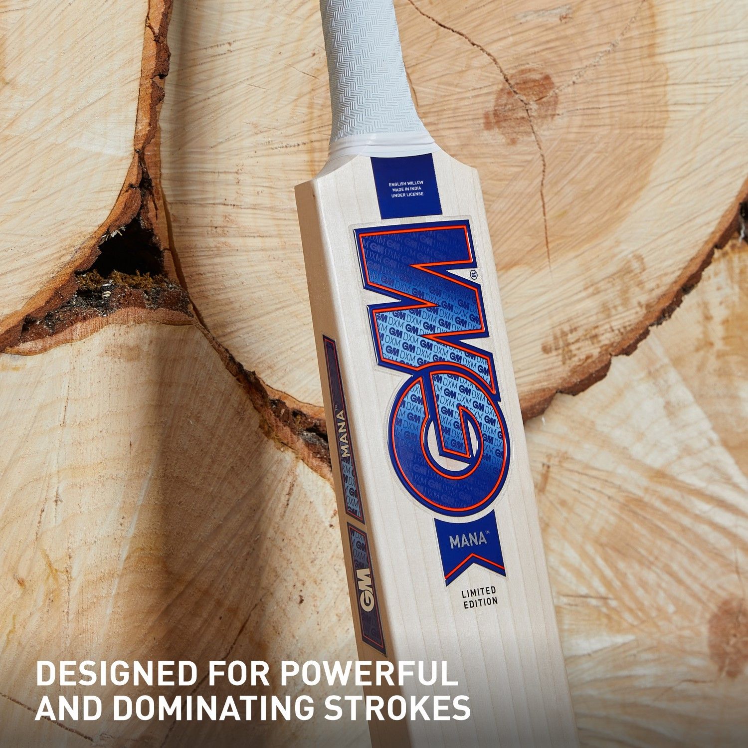 Cric Studio Canada GM 444 Mana English Willow Cricket Bat with a traditional design and polished finish.