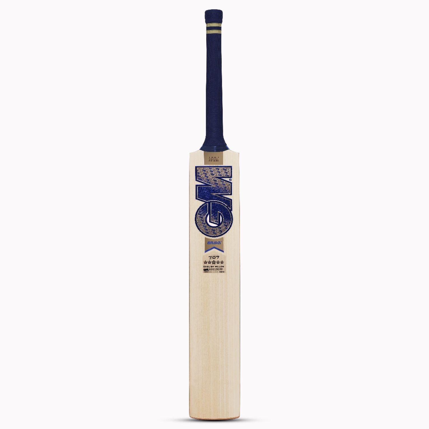 GM 707 Brava English Willow Cricket Bat by Cric Studio Canada, showing the signature design and detailed craftsmanship.