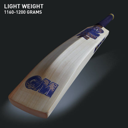 English willow cricket bat by Cric Studio Canada, GM 707 Brava model, showing the bat's front with grip and logo details.