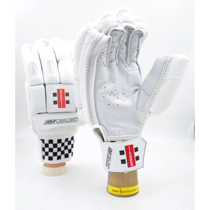 Cric Studio Canada GN5 Destroyer batting gloves with padded palms and adjustable wrist strap for cricket batting protection.