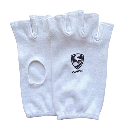 Cric Studio Canada SG Campus inner gloves, black accessories with soft fabric, designed for comfortable indoor sports wear.