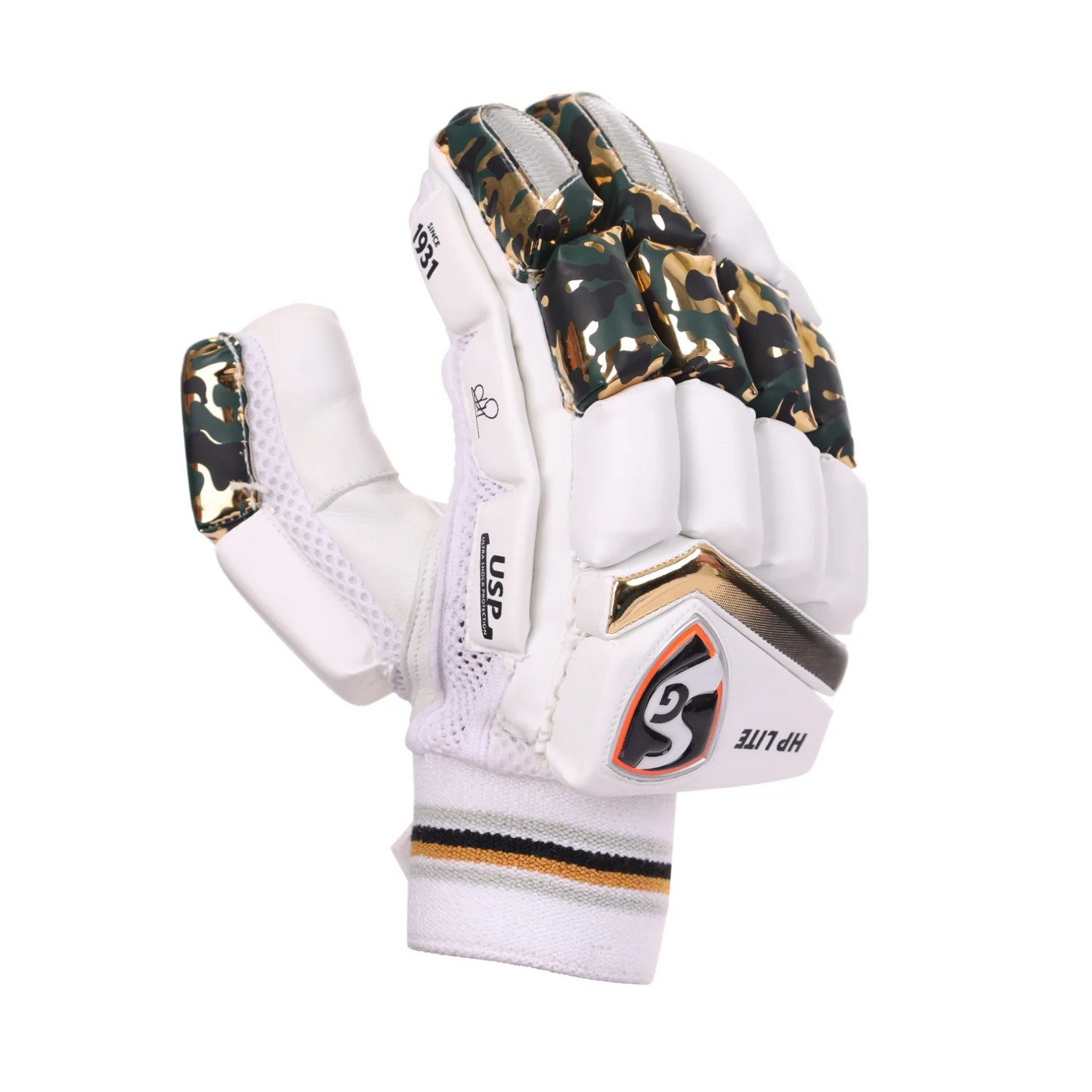 Cric Studio Canada SG HP Lite batting gloves with padded palms and finger protection for cricket batting.