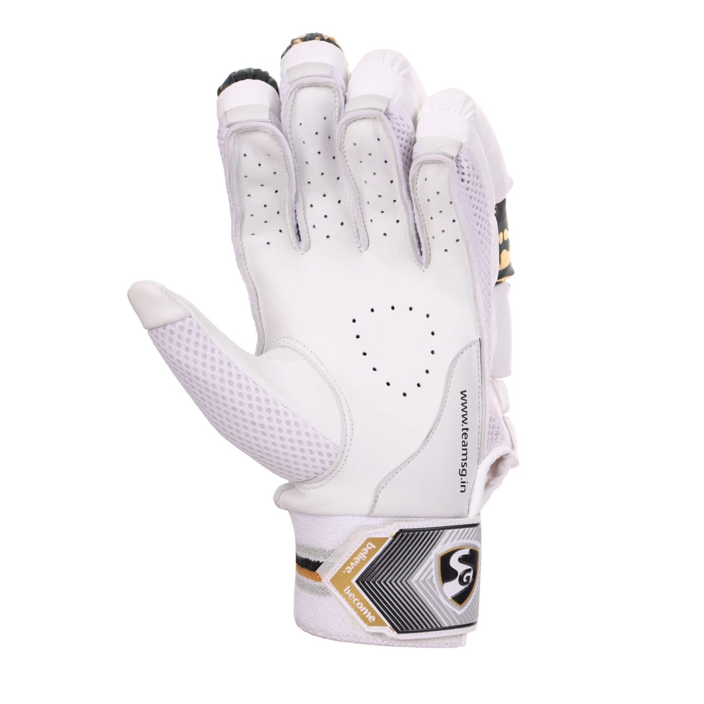 Cric Studio Canada SG HP Lite Batting Gloves with padded palms and adjustable wrist straps, designed for cricket batting protection.