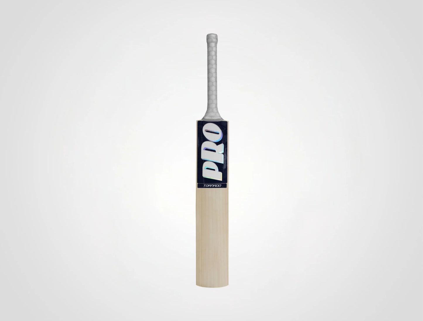 Cricket bat from Cric Studio Canada, PROTOS TORNADO GARDE-3 model, showing the wooden blade and grip with branding.