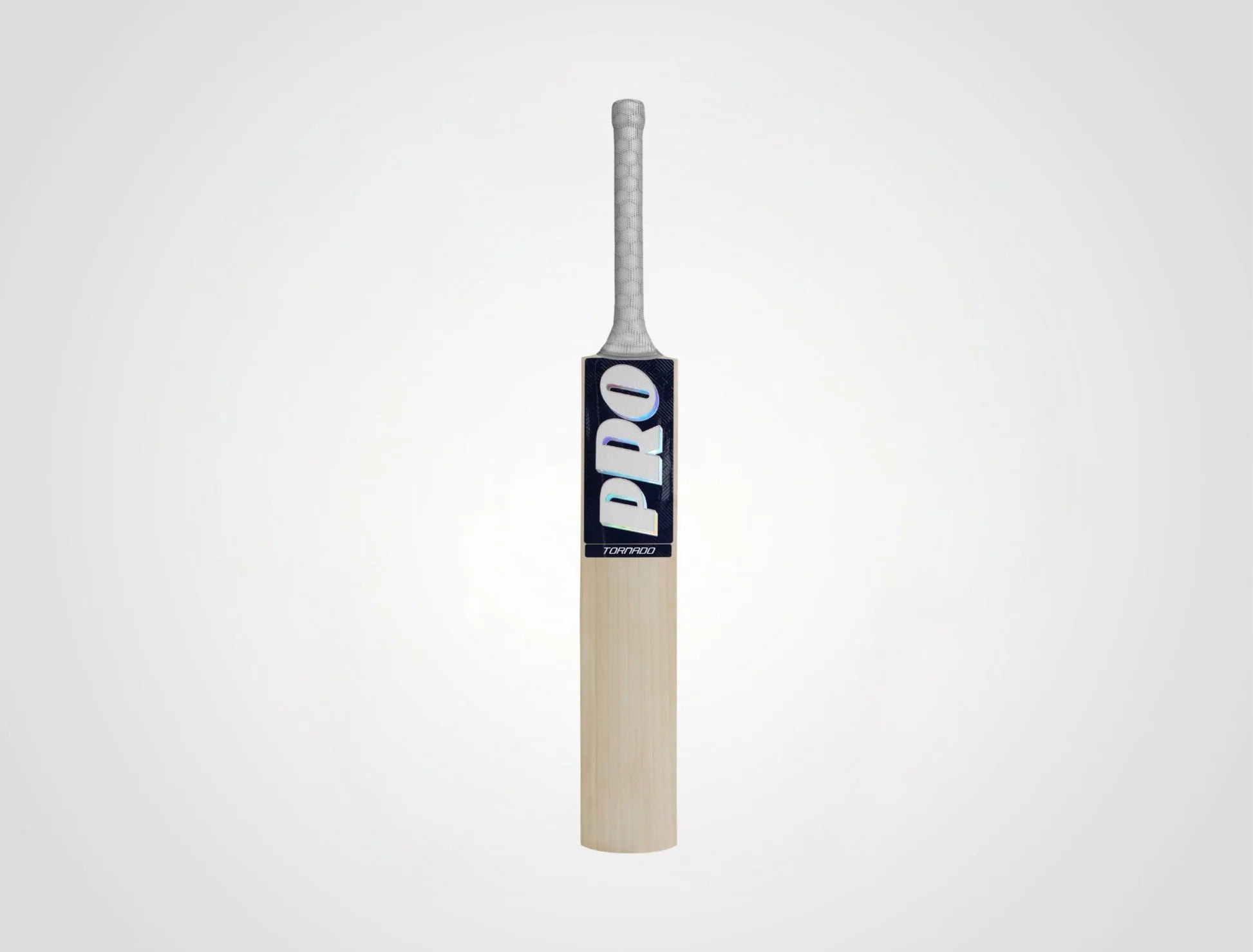 Cricket bat from Cric Studio Canada, PROTOS TORNADO GARDE-3 model, showing the wooden blade and grip with branding.