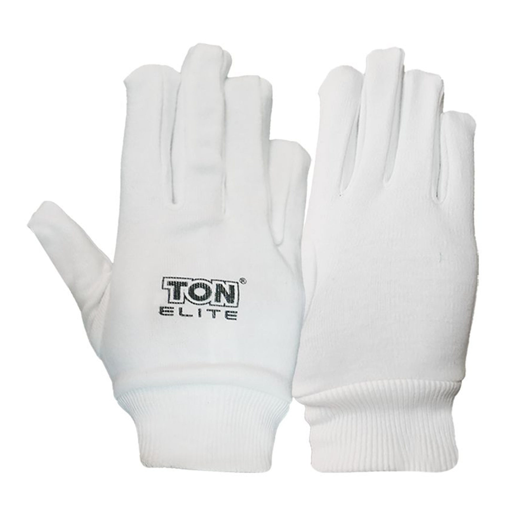 Pair of Cric Studio Canada SS TON Elite men's full finger gloves, black accessories designed for comfort and durability.