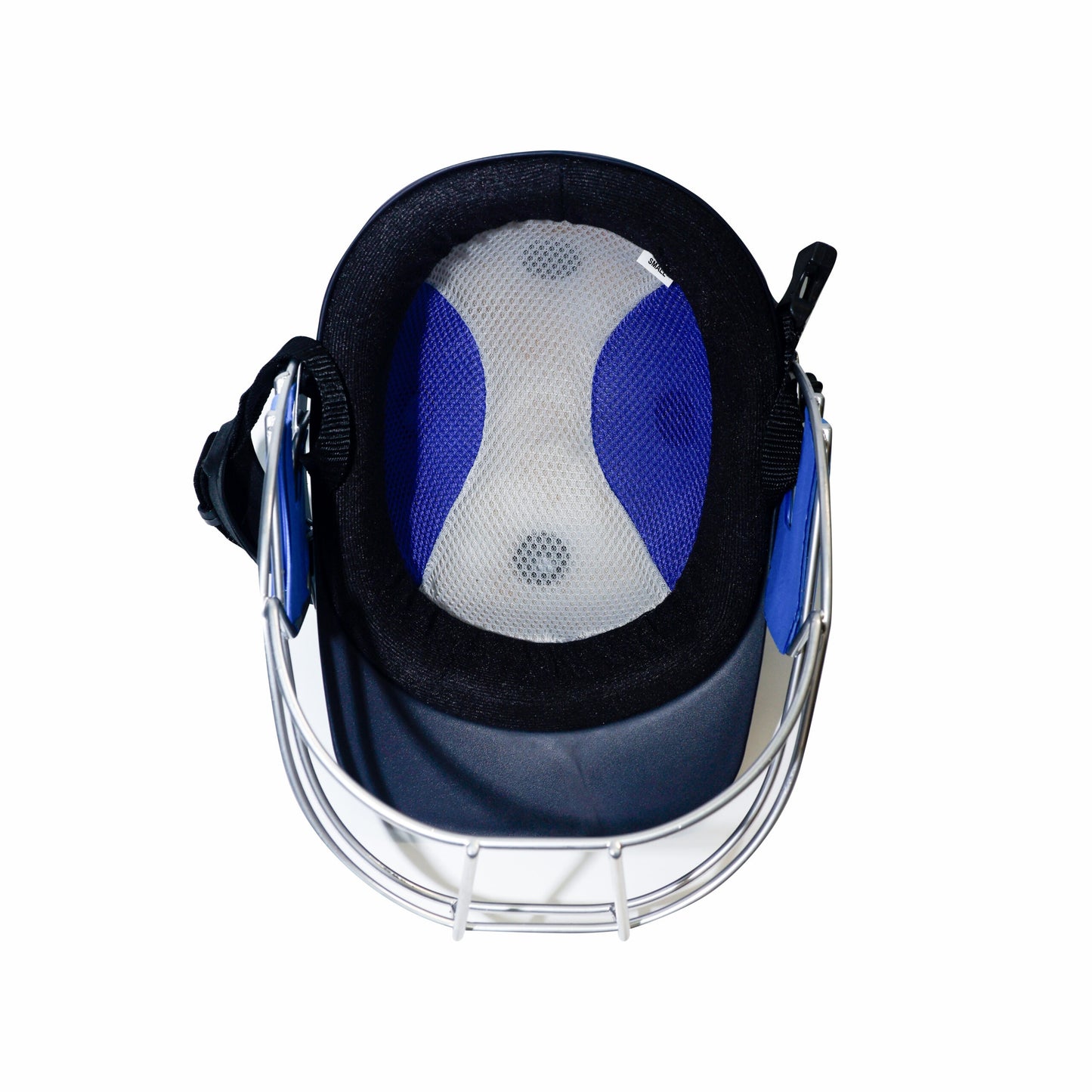 SS Elite cricket helmet with protective grille and adjustable straps, designed for safety and comfort during cricket matches.