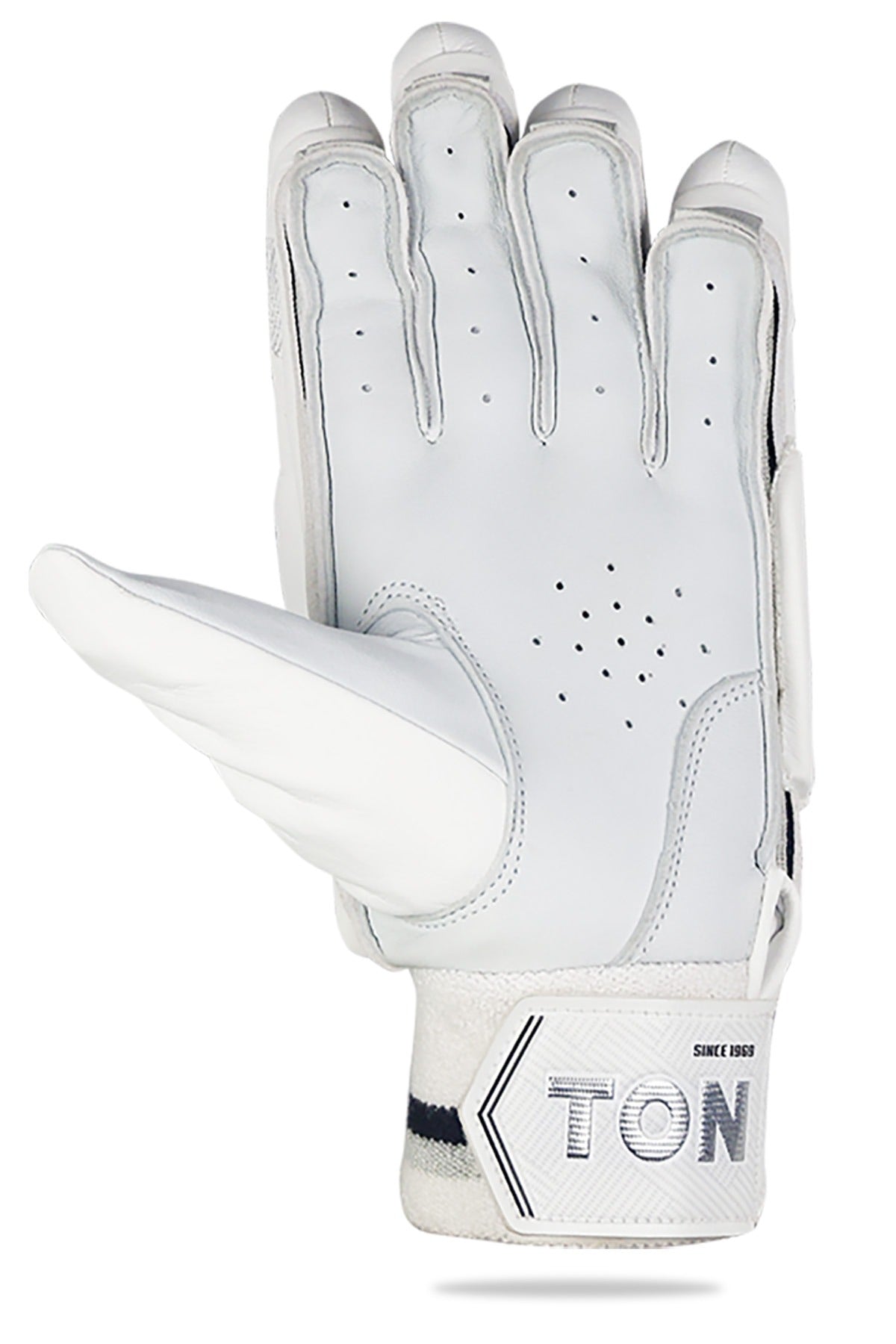 Cric Studio Canada SS TON Test cricket batting gloves with padded palms and adjustable straps for comfortable, secure fit.