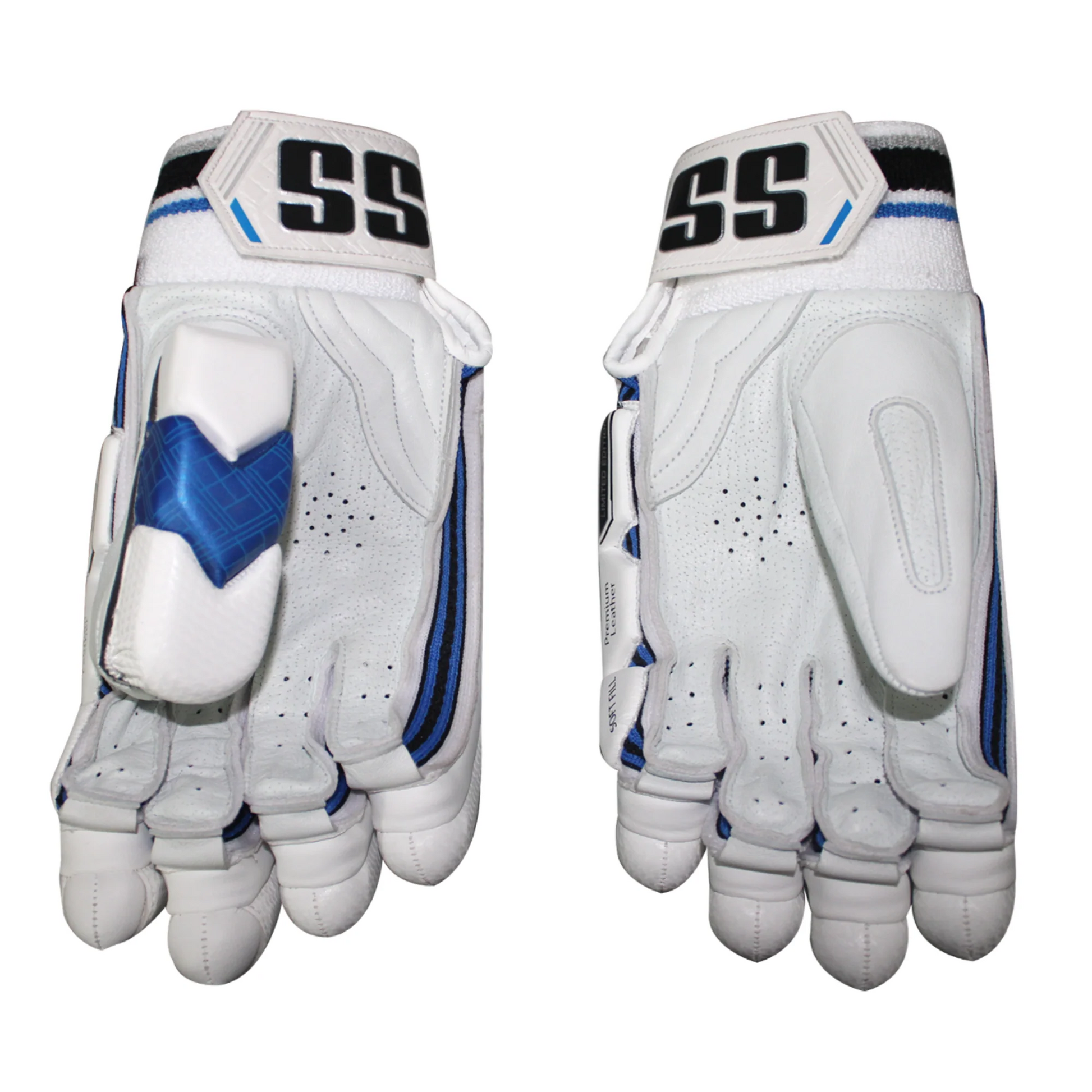 SS Limited Edition batting gloves with padded palms and adjustable straps, designed for enhanced grip and comfort during cricket matches.