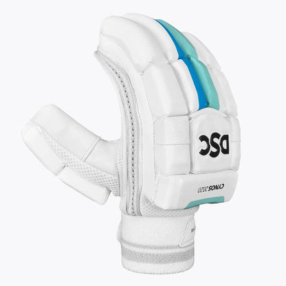 Cric Studio Canada Dsc Cynos 2020 batting gloves, black and white cricket batting gloves with padded finger protection.