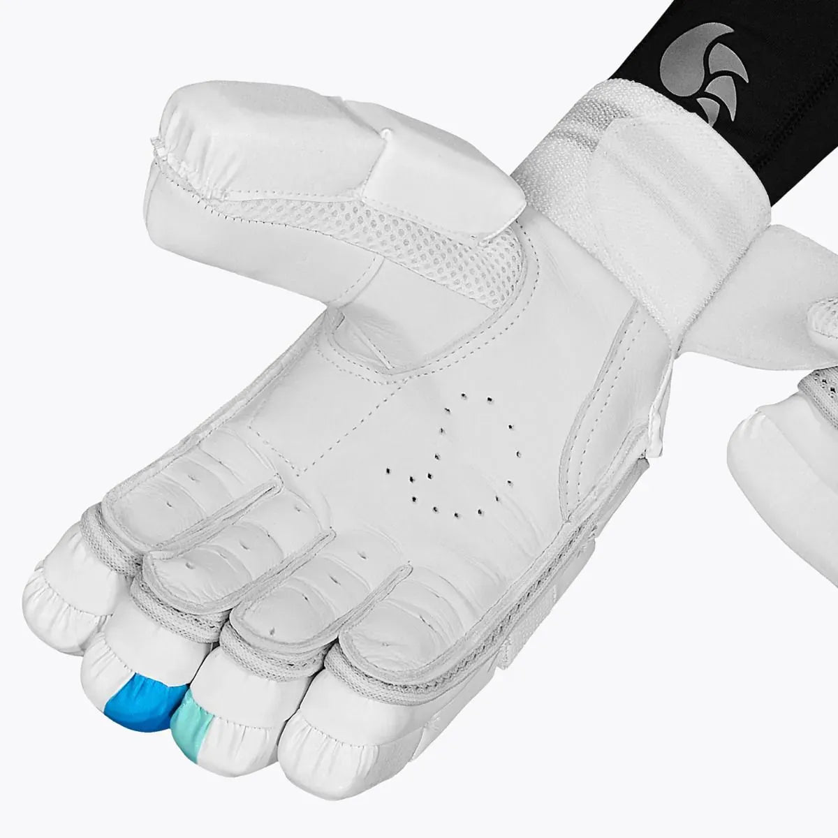 Cric Studio Canada DSC Cynos 2020 batting gloves, black and white cricket gloves with padded palms and finger protection.